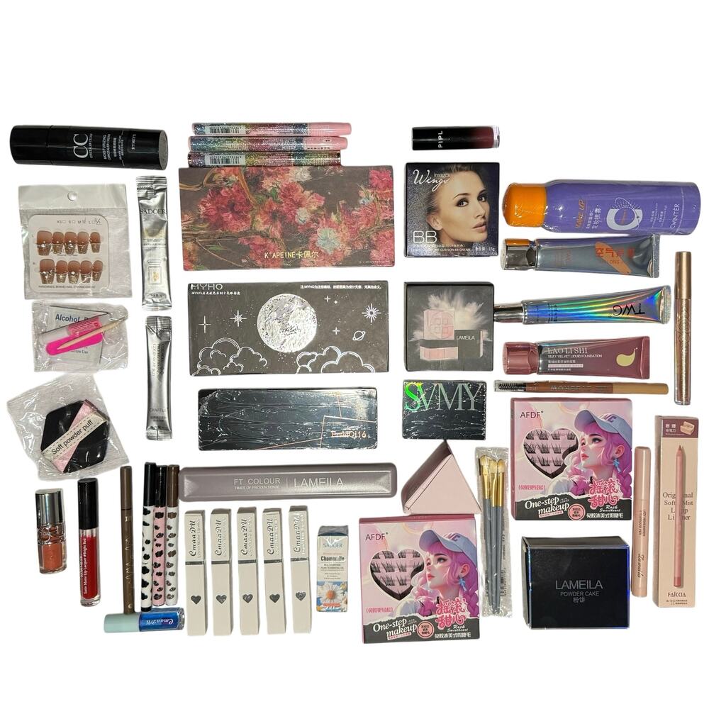 NEW Makeup Lot of 40+ Bundle Eyeshadow Palette Concealer Eyelash Lipstick Liner